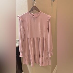 Dusk Pink Dress Sz L/XL mauve, flowy, Babydoll, dress NEW